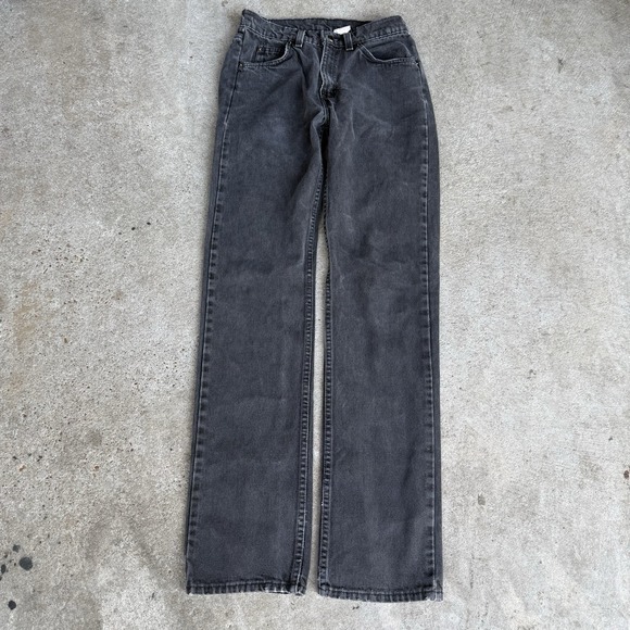 Vintage 90s Levis 505 Orange Tab Jeans Mens 30x34 Black Regular Fit Straight Leg - Picture 3 of 5